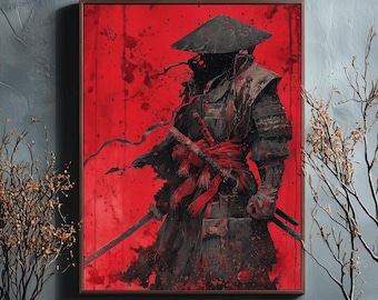 8x10 刀を持った浪人侍のプリント 日本の書道 - Etsy 日本