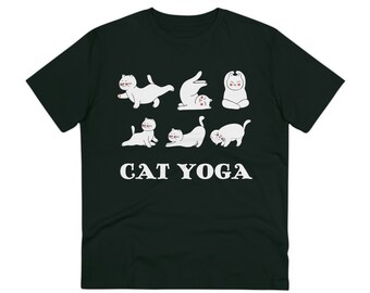 Cat Yoga - T-shirt unisexe biologique