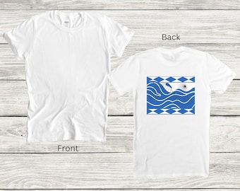 Waves Ocean Abstract Printed Tee