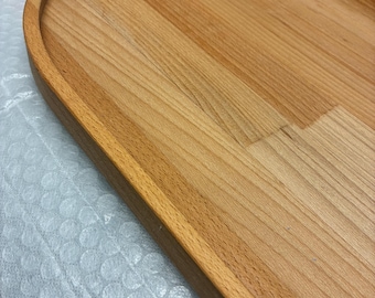 Large Serving Tray Oval Decorative solidwood beech 74x33cm - 27mm thick