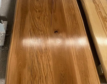 Dining Tabletop OAK Solidwood Live edge 190cm long 96cm wide 40mm+ thick natural varnished