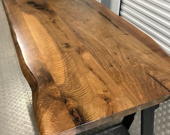 187x90cm Tabletop WALNUT Solidwood Live edge40mm+ thick natural varnished