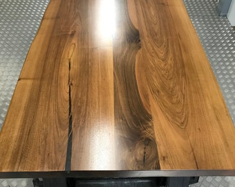 180x80cm Tabletop WALNUT Solidwood Live edge - 40mm+ thick natural varnished