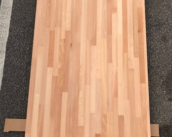 TAFELBLAD MASSIEF HOUT Beuken GEOLIED 27 mm dik diverse maten