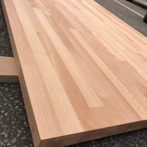 TABLETOP SOLIDWOOD Beech OILED 27 mm thick various sizes image 1