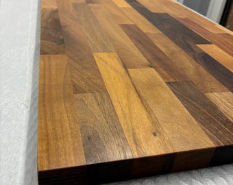 Solid European WALNUT Top for IKEA Gullaberg 4 compartment Shoe Cabinets (105x22cm or 107x24cm - overhang)