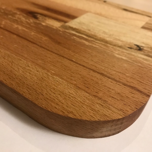 Cutting board solidwood beech thin and light with rounded corners 30x20cm - 14mm thick