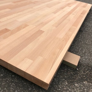 Wooden topper 100cm x 57cm and  25cm x 90cm | Solidwood Beech Oiled