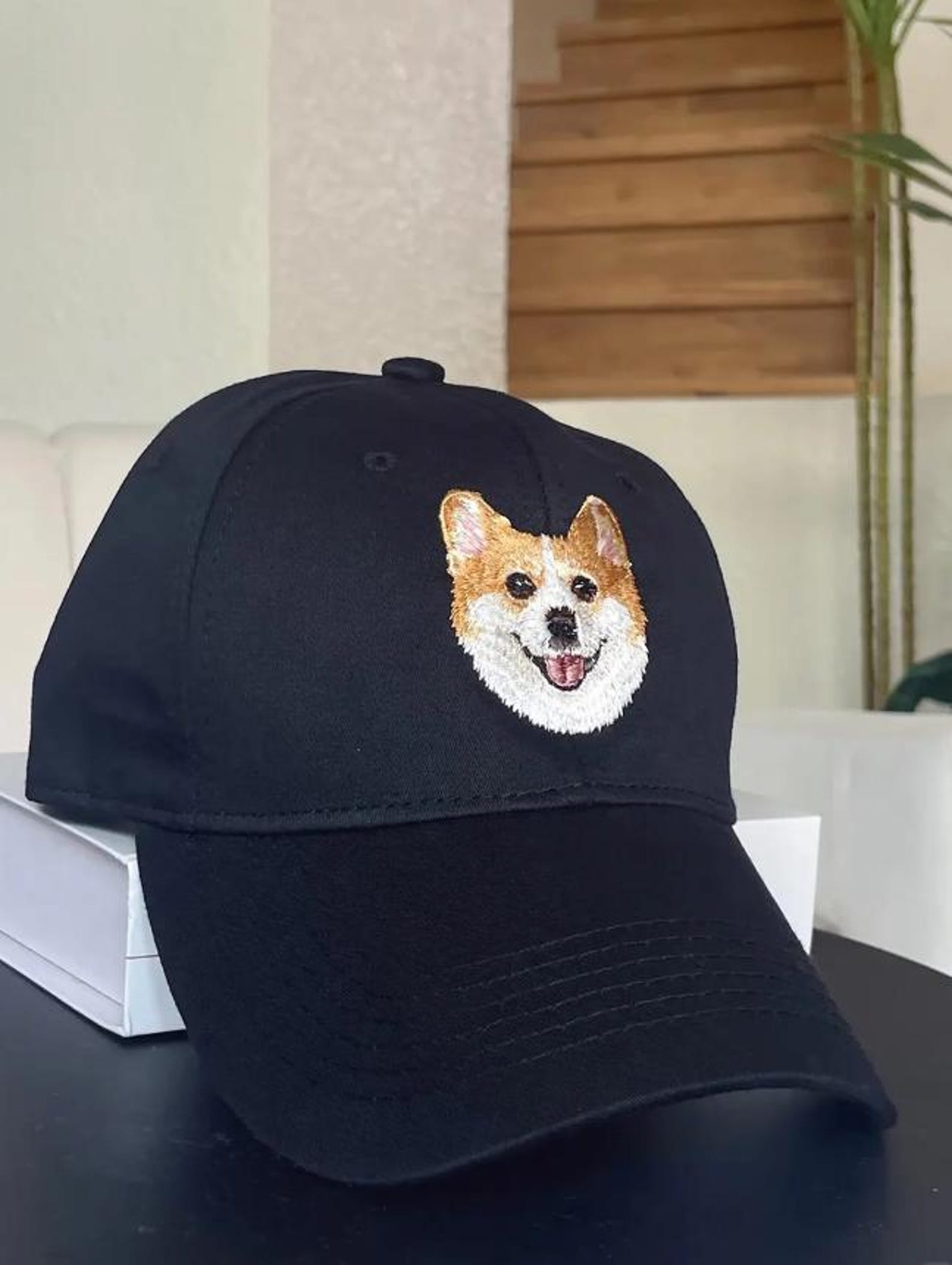 Custom Embroidered Pet Hat - Personalized Dog Or Cat Photo On Baseball Cap, Adjustable, Gift For Pet Lovers - View #2