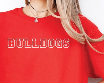 Bulldogs T-shirt,  Unisex Team Shirt, School Mascot Shirt, Game Day Shirt, Bulldogs, School Spirit, Football Mascot Shirt, Baseball Shirt