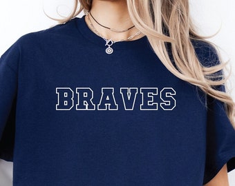 Braves T-shirt,  Unisex Team Shirt, School Mascot Shirt, Game Day Shirt, Braves, School Spirit, Football Shirt, Baseball Shirt, Team Gear