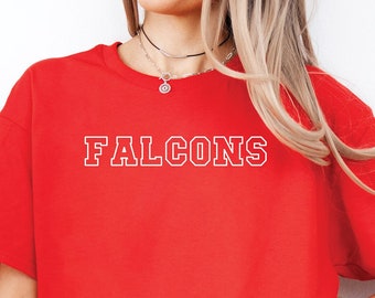 Falcons T-shirt,  Unisex Team Shirt, School Mascot Shirt, Game Day Shirt, Falcons, School Spirit, Football Shirt, Baseball Shirt, Team Gear