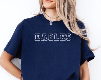 Eagles T-shirt,  Unisex Team Shirt, School Mascot Shirt, Game Day Shirt, Eagles, School Spirit, Football Shirt, Baseball Shirt, Team Gear