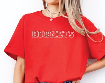 Hornets T-shirt,  Unisex Team Shirt, School Mascot Shirt, Game Day Shirt, Hornets, School Spirit, Football Shirt, Baseball Shirt, Team Gear