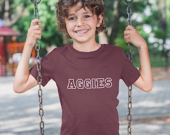 Aggies Kids Cotton Tee: School Spirit Youth T-Shirt