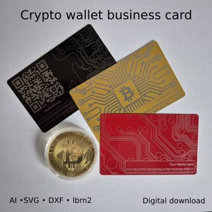 Design de cartão de visita de carteira criptográfica