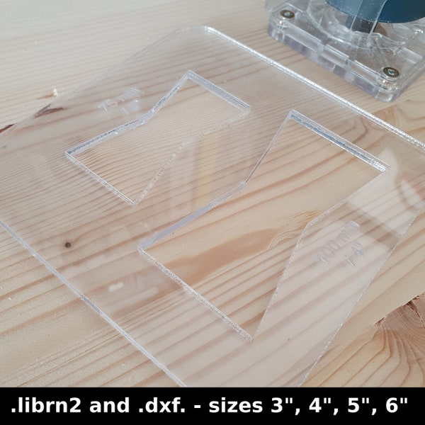 Bow Tie Joint Router Jig Templates - 4 Sizes - DXF & Lightburn Files - Digital download