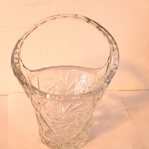Vintage crystal candy basket with handle