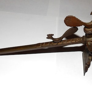 Authentic vintage African tribal ceremonial metal axe