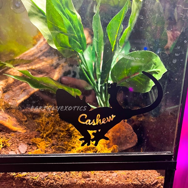 Custom Gecko Name Tag Etsy