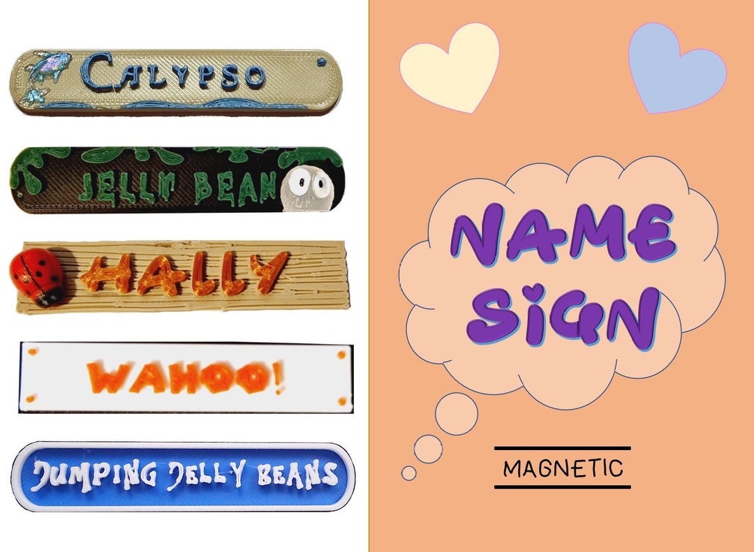 Personalised Magnetic Name Sign: 3D Printed Enclosure Decor - Etsy