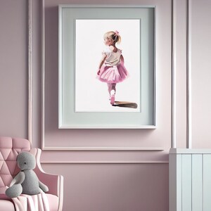 Blushing Ballerina | Pink Ballerina Nursery , Printable Wall Art, Ballet Dancer Poster, Toddler Girl Room Decor, Ballerina Print Poster