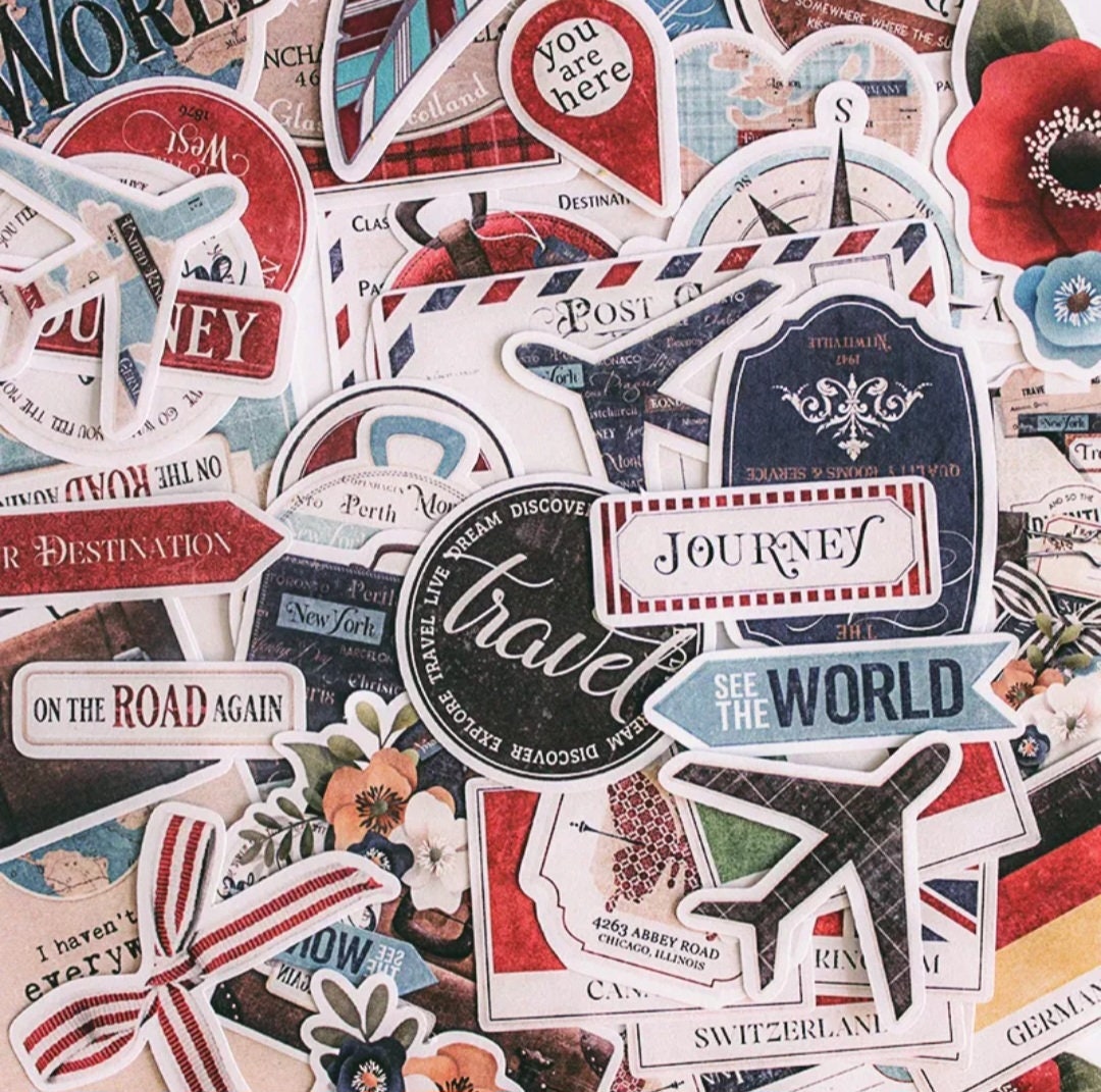 90 PCS Travel Scrapbooking Stickers Travel Journal Stickers - Etsy