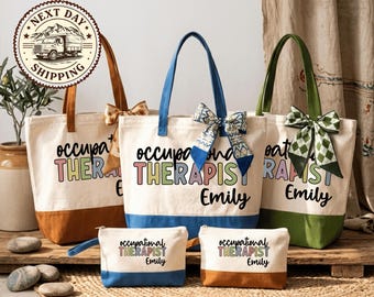 Personalized Occupational Therapist Tote Bag, Custom OT Canvas Gift, Occupational Therapy Squad Gift