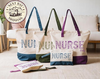 Personalized Nurse Tote Bag, RN Work Essentials, Nurse Appreciation Gift, Custom Gift For Nurses