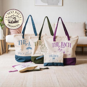 Custom The Bach Club Tote Bag, Bridesmaid Tote, Club Bachelorette, Bridesmaid Favors, Bachelorette Party Favors, Bachelorette Tote,Club Bach