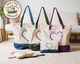 Personalized Dog Mom Tote Bag, Pet Lover Gift, Custom Gift For Dog Mom, Dog Owners Gift