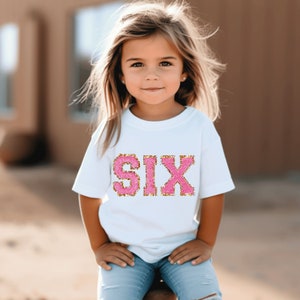 Six Birthday Shirt, 6 Year old Birthday, Birthday Gift For Kids, Kids Gift Ideas Age Six Years Old Birthday Shirt, Birthday Number Shirt