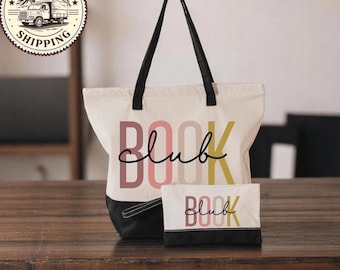 Book Club Tote Bag, Trendy Aesthetic Gift For Book Lovers, Book Worm Tote Bag, Book Lovers Tote Bag, Great Gift for Reader, Book Tote Bag