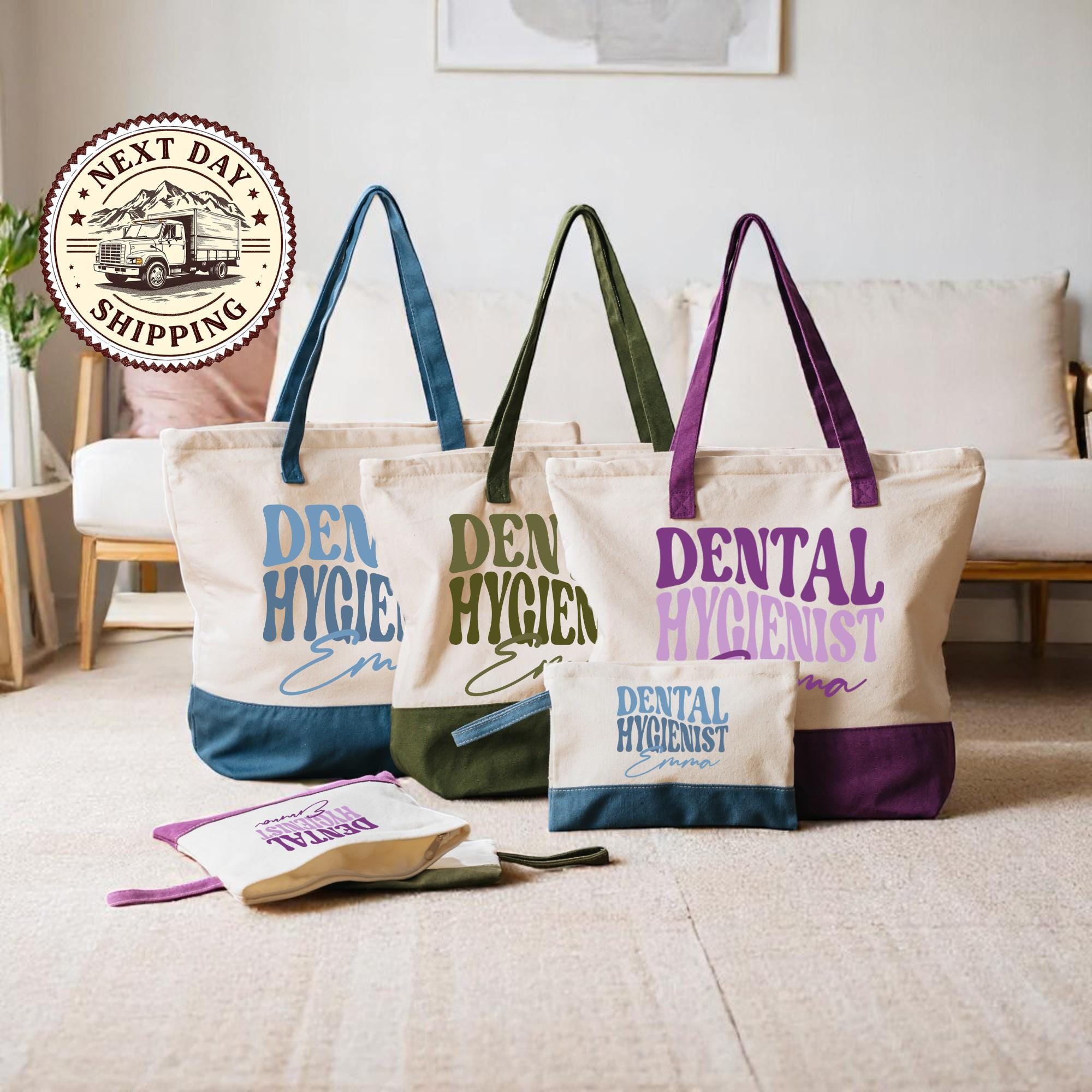 Custom Dental Hygienist Tote Bag, Dental Hygienist Gift, Dental Assistant Tote, RDH Gift, Dental Hygiene Bag, Custom Dental Assistant Gift