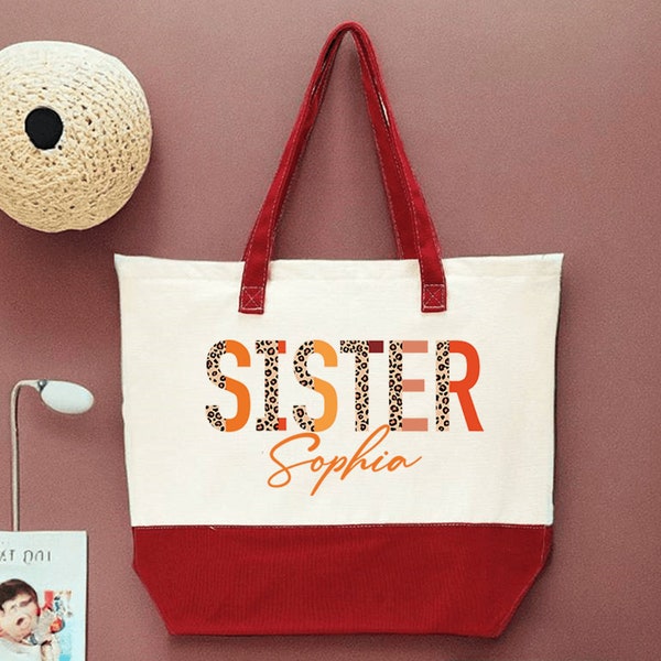 Custom Sister Tote Bag, Personalised Sister Gift, Special Sister Tote Bag, Personalised Birthday Gift For Sister, Tote Bag for Sisters