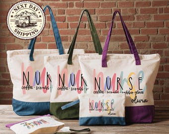 Personalized Nurse Tote Bag for Daily Work, Hospital Essentials, RN Gifts, Nursing Team Carry, Medical Supplies and Staff Use
