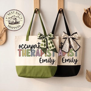 Personalized Occupational Therapist Tote Bag, Custom OT Canvas Gift, Occupational Therapy Squad Gift