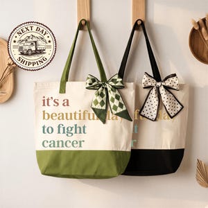 Cancer Awareness Tote, Motivational Support Bag, Cancer Inspirational Gift Idea, Positive Message for Cancer Fighters