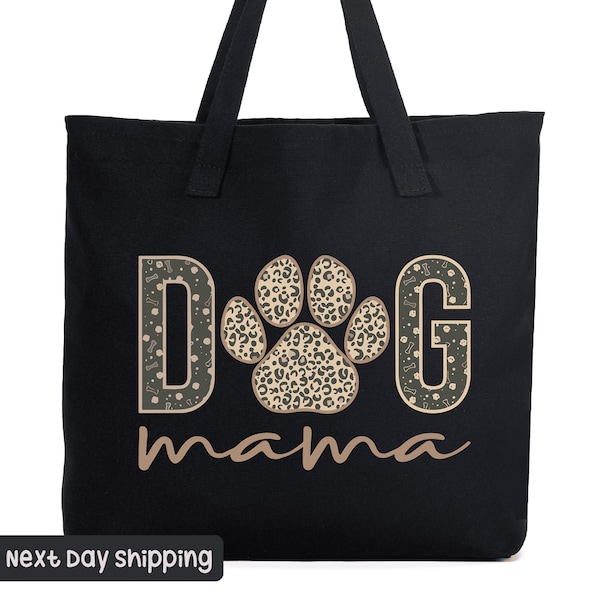 Dog Mom Tote Bag, Dog Mom Bag, Gift for Dog Mom, Dog Lover Gift, Fur Mom Bag, Dog Mama Gift,Gifts for Pet Owners, Paw Print Bag