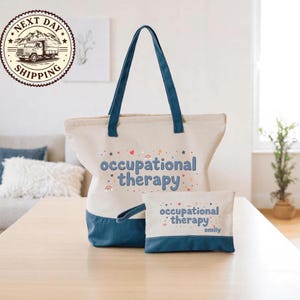 Personalized Occupational Therapist Tote Bag, Custom Gift For Occupational Therapist, Occupational Therapy Gifts, OT Appreciation Week