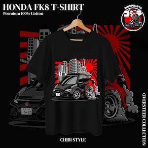 Honda Civic FK8 Chibi Shirt, Racing shirt, Car shirt, For car guys, Car art, For car lovers, JDM Shirt, Civic Shirt, Type R Shirt, ChibiCar