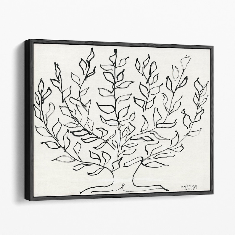 Pu&ograve; includere: Disegno in bianco e nero a tratto di un albero con un tronco spesso e molti rami. Il disegno &egrave; su sfondo bianco e firmato "H. Matisse Jan. '31" in basso a destra.