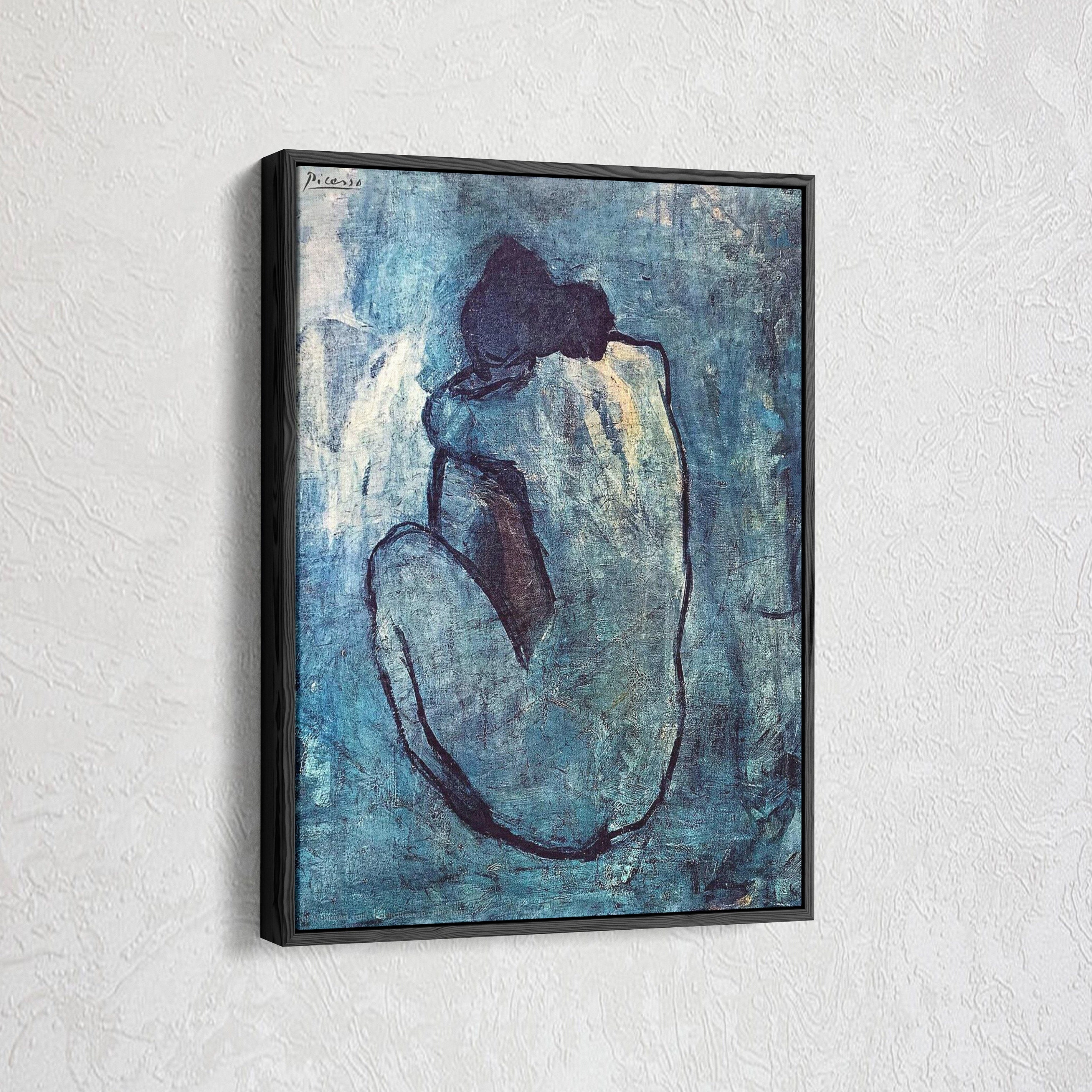 Blue Nude, Blue Nude Canvas Wall Art, Picasso Canvas Wall Art, Luxery Canvas Wall Art, Framed Canvas Wall Art, Wall Art Decor, Room Decor