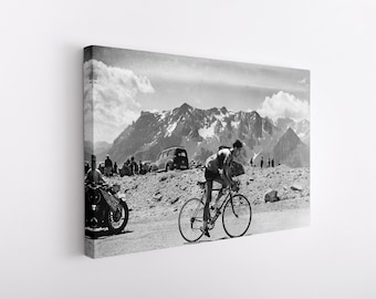 Tour de France, 1950 Photography Print, Gino Bartali Poster,  Tour De France Poster, Cycling Decor,  Bike Poster,  Bike Wall Art,