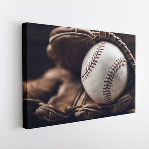 Baseball Decor For Boys Bedroom, Baseball Poster, Baseball Wall Art, Baseball Canvas, Baseball Art, Ready to Canvas