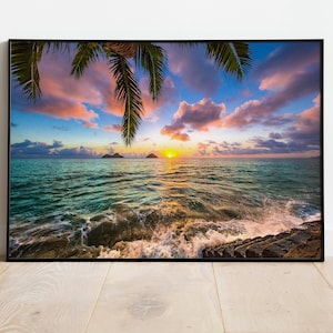 Kailua Sunrise in Hawaii Hawaii Art Hawaii Canvas Hawaii Decor Hawaii Photo Hawaii Poster Hawaii Print Art Hawaii Wall Art Hawaii Wall Decor