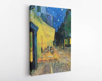 ARTCANVAS Caféterras bij nacht 1888 door Vincent van Gogh Canvas Art Print