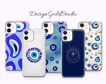 Evil Eye Phone Case Witchcraft Cover for iPhone 14 Pro Max 13 12 11 8 SE XR XS Samsung A12 A14 A13 A51 S23 S22 Galaxy S10 A33 A53 Pixel 6A 7