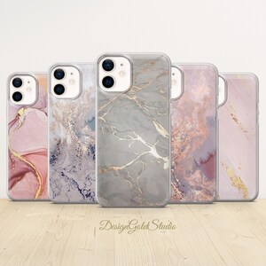 Rose Gold Phone Case Marble Cover for iPhone 15 14 Pro Max 13 12 11 XR 8 SE XS, Samsung S23 Fe S22 S24 Ultra A13 A14 A15 A25 A53 A54, Pixel