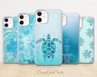 Sea Turtle Phone Case Aquatic Cover for iPhone 15 14 Pro Max 13 12 XR 8 SE XS Samsung S23 Fe S24 Ultra A13 A14 A15 A25 A34 A35 A54 A55 Pixel